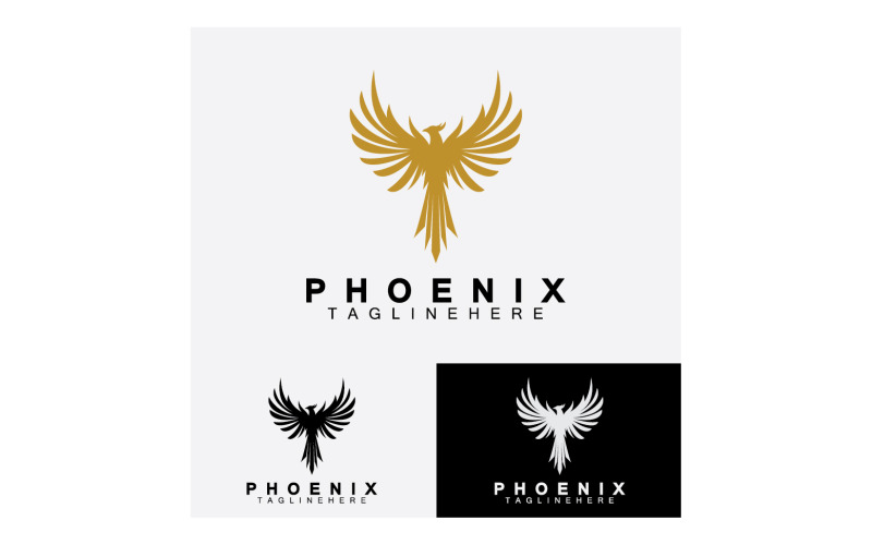 Phoenix madár logó vektor v29