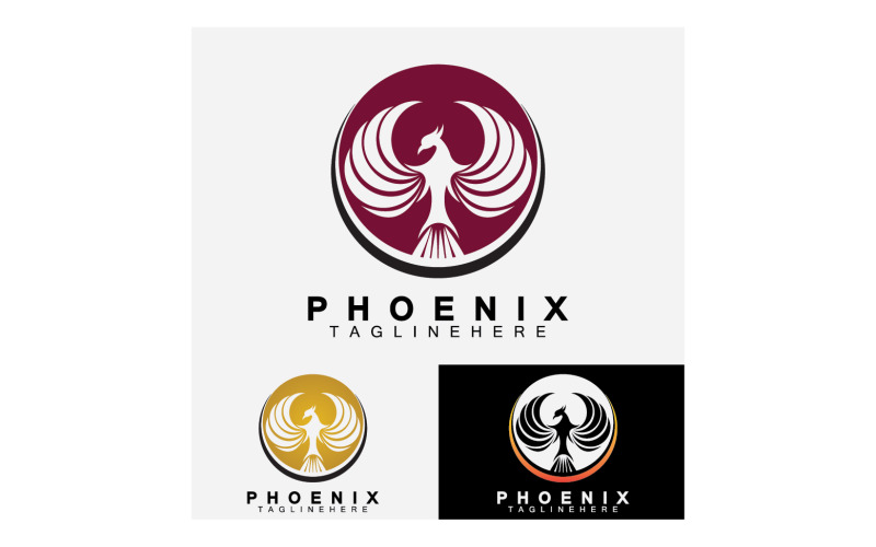 Phoenix madár logó vektor v3