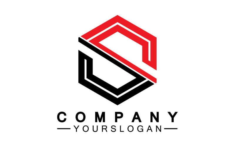 S initial name letter logo icon v4
