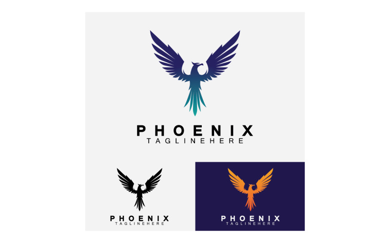 Vektorové logo ptáka Phoenix v41