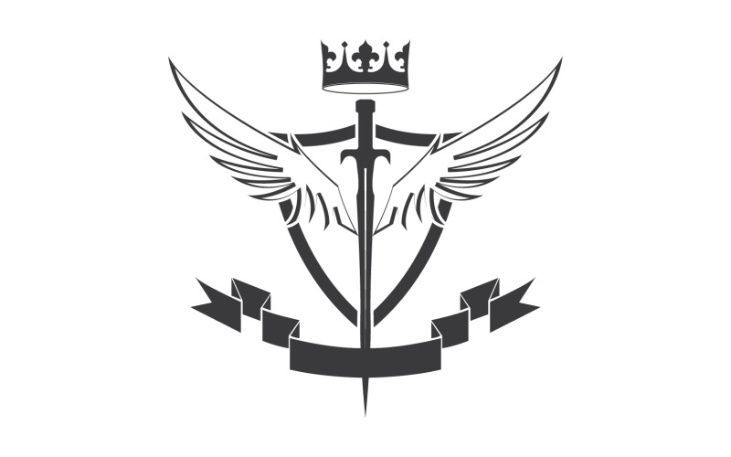 Icona del logo del re signore della spada e della corona v28
