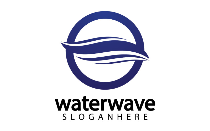 Ikona loga šablony vodní vlny v43