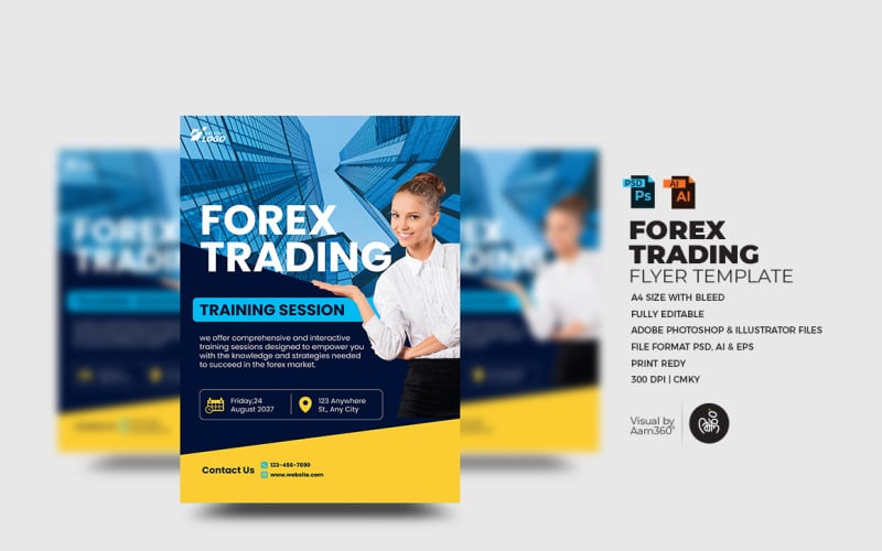 Forex Trading Flyer Template #355592 - TemplateMonster