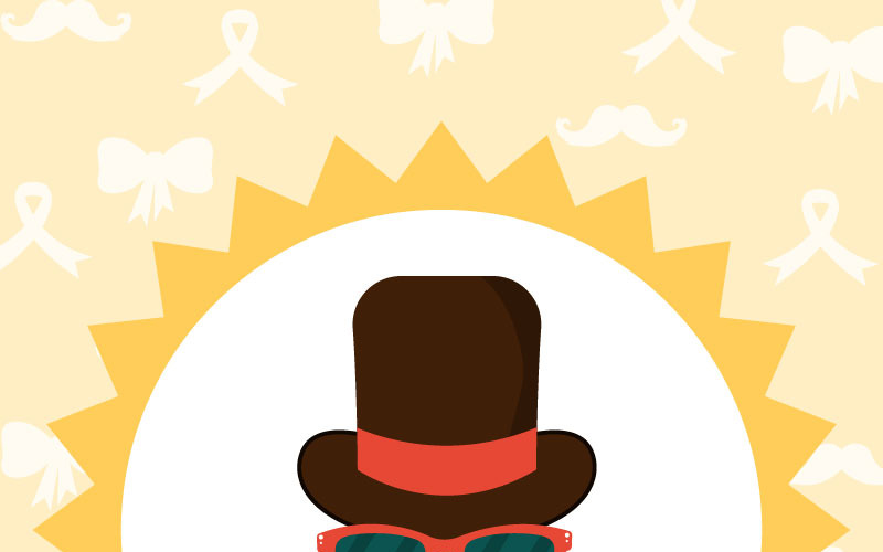 7 Ilustración de Vector de tiempo de Movember