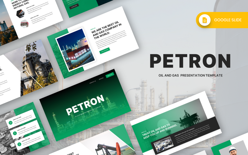 Petron - Petrol ve Gaz Endüstrisi Google Slayt Şablonu