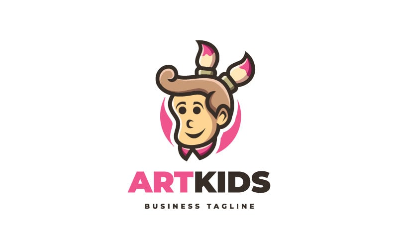 Шаблон логотипа Playful Art Kids