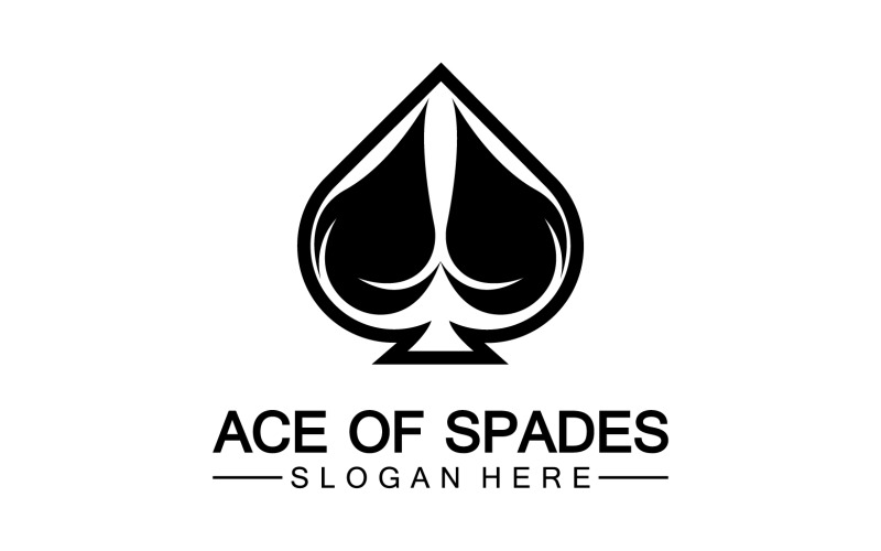 Ace kaart pictogram logo vector sjabloon v31