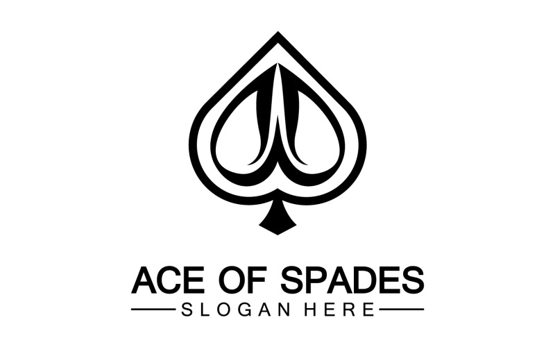 Ace kaart pictogram logo vector sjabloon v39