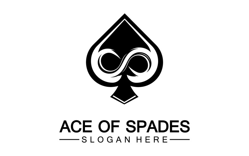 Ace kaart pictogram logo vector sjabloon v41