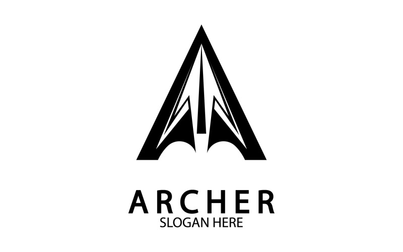 Archer speer iconn sjabloon logo v4