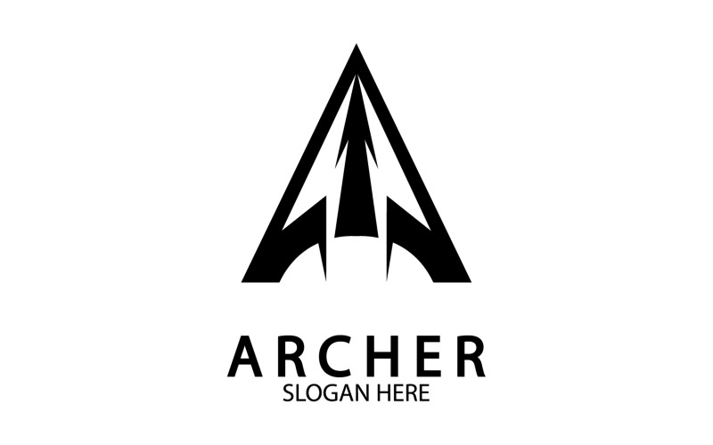Archer speer iconn sjabloon logo v5