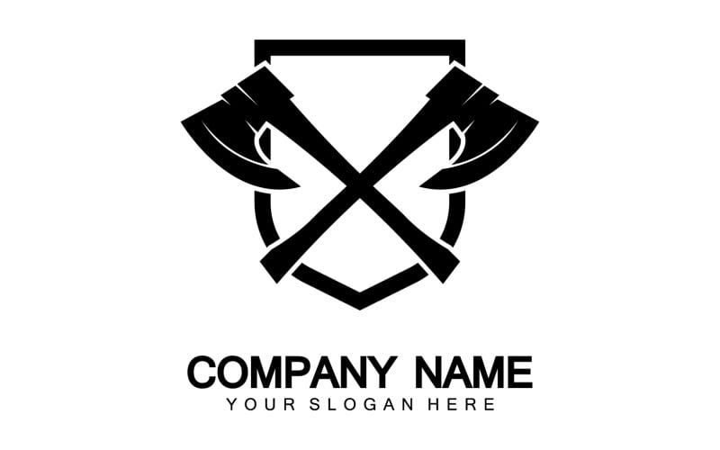 Axe icon template logo vector v18