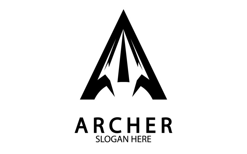 Logo šablony archer oštěpu iconn v15
