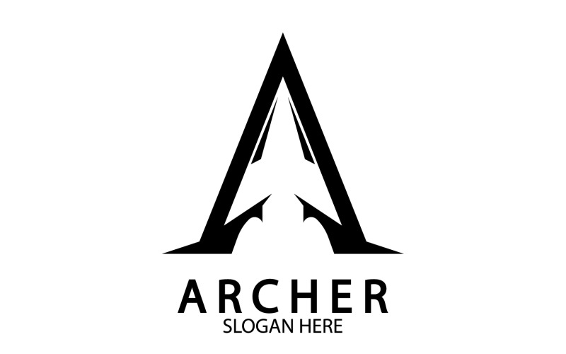 Logo šablony Archer spear iconn v14