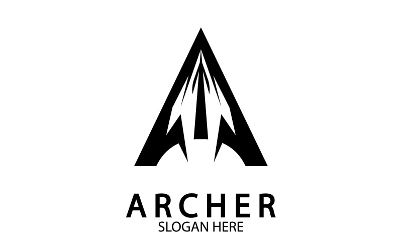 Logo šablony Archer spear iconn v16