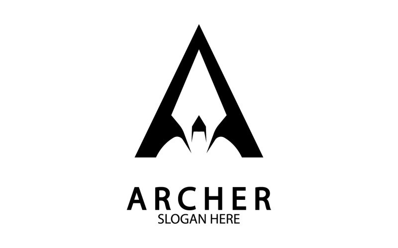 Logo šablony Archer spear iconn v2