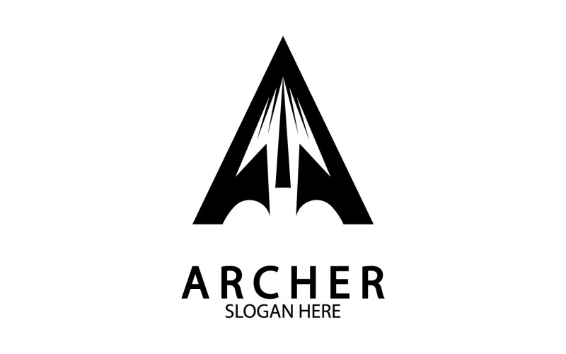 Logo šablony Archer spear iconn v3