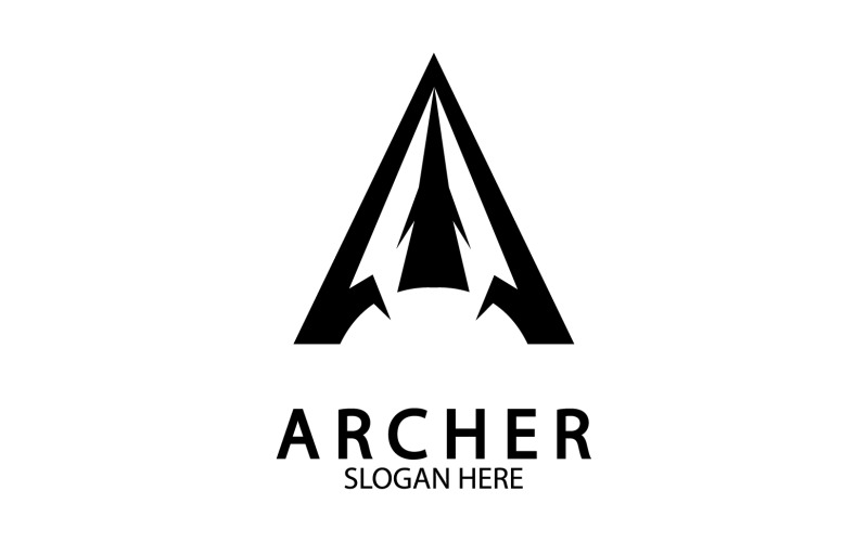 Logo šablony Archer spear iconn v6