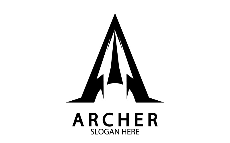 Logo šablony Archer spear iconn v9