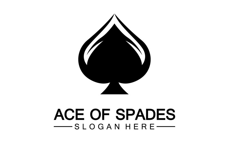 Modèle vectoriel de logo d'icône de carte Ace v16