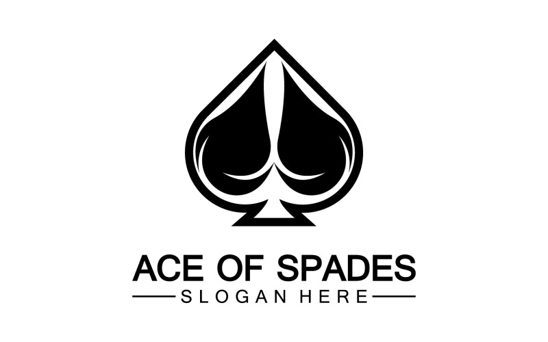 Modello vettoriale logo icona carta Ace v31