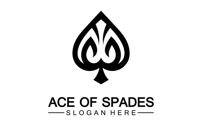 Modello vettoriale logo icona carta Ace v48