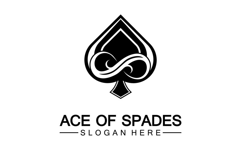 Modello vettoriale logo icona carta Ace v51