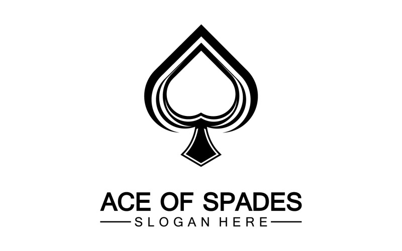 Modello vettoriale logo icona carta Ace v56