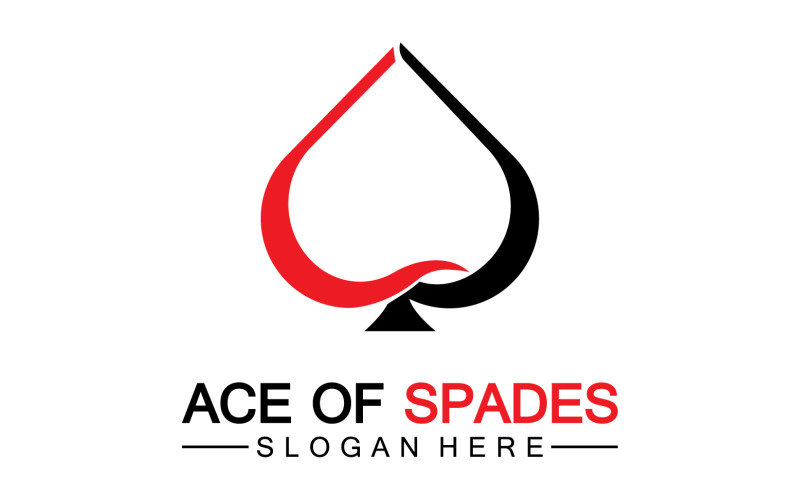 Modello vettoriale logo icona carta Ace v6