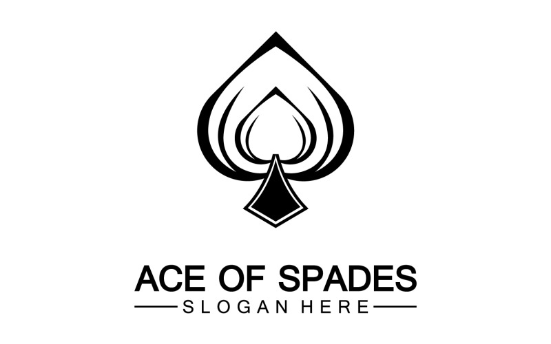 Plantilla vectorial del logotipo del icono de la tarjeta Ace v55