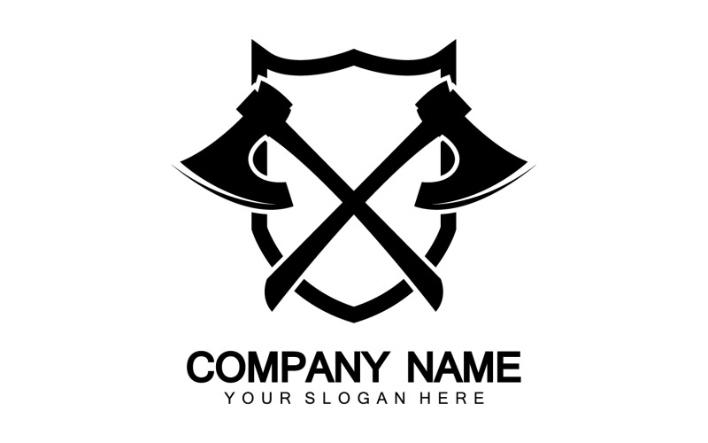 Axe ikona šablony logo vector v21