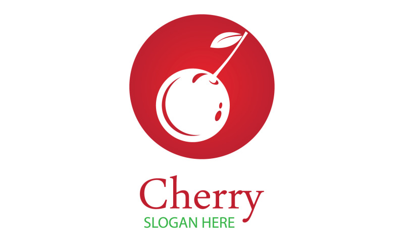 Chery fruit logo pictogram vector v28