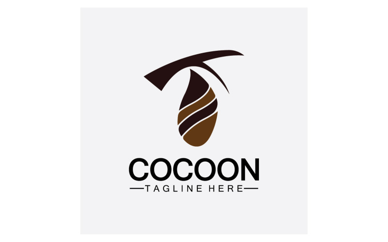 Cocon papillon logo icône vecteur v8