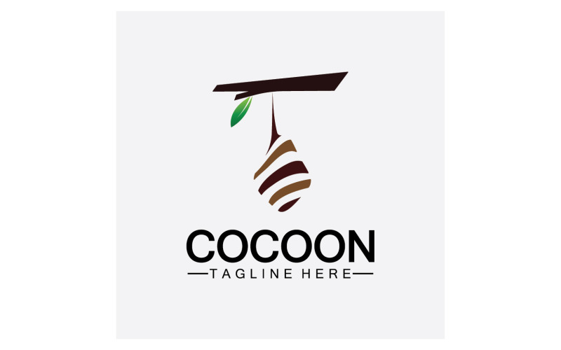 Cocon vlinder logo pictogram vector v16