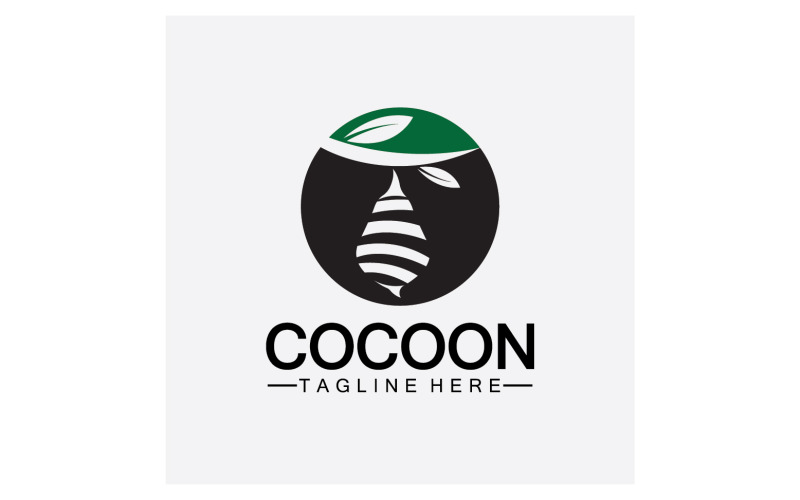 Cocon vlinder logo pictogram vector v41