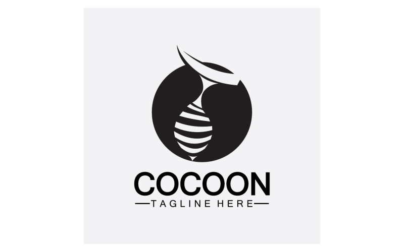 Cocoon butterfly logo icon vector v22