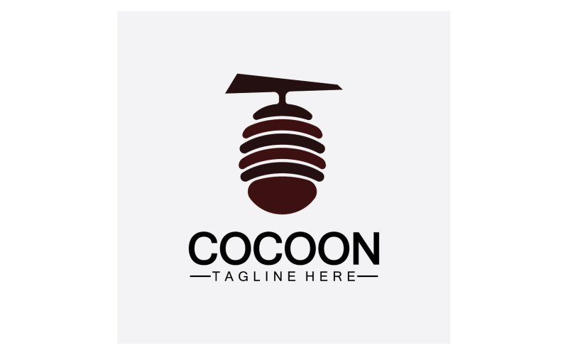 Cocoon butterfly logo icon vector v4