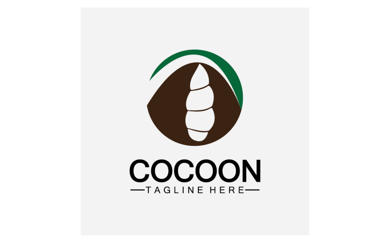 Cocoon butterfly logo ikon vektor v26
