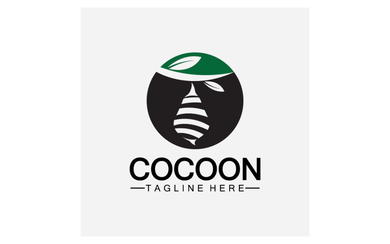 Cocoon butterfly logo ikon vektor v41
