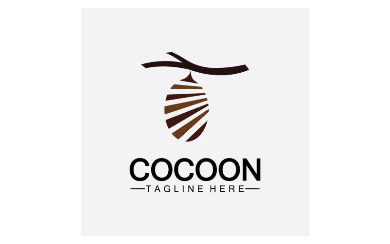 Cocoon butterfly logo ikona vektor v9