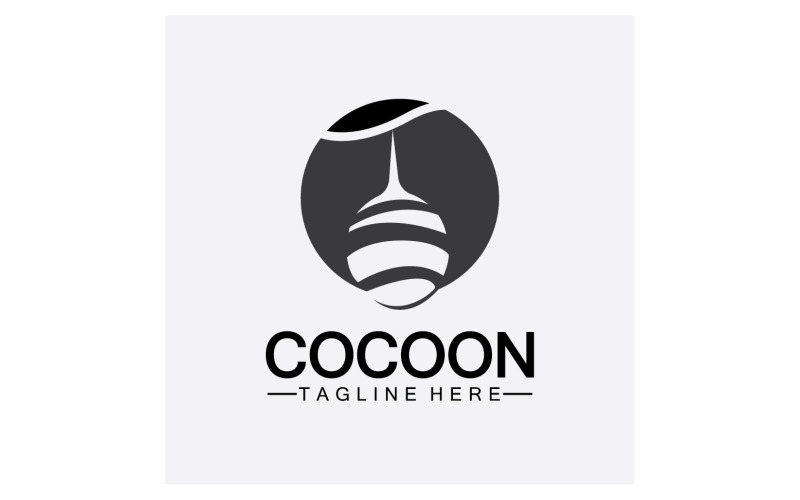 Cocoon fjäril logotyp ikon vektor v30