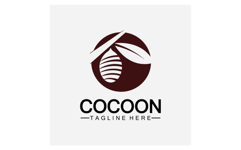 Cocoon fjäril logotyp ikon vektor v40