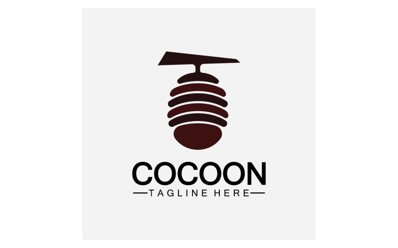Cocoon fjäril logotyp ikon vektor v4