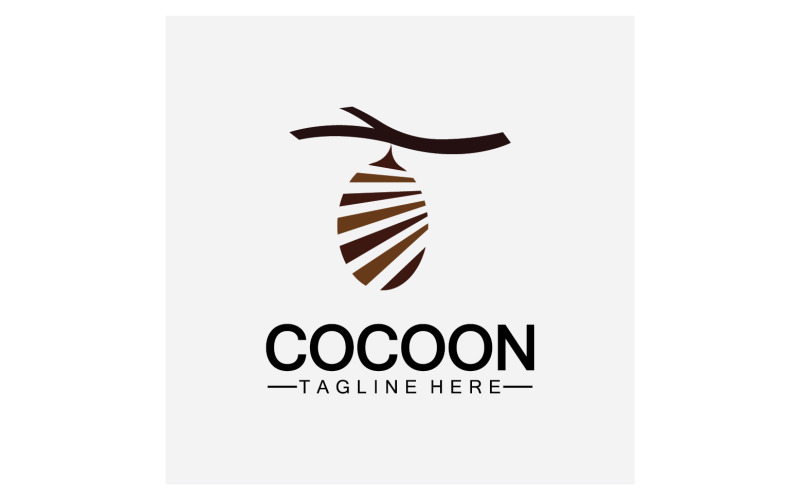 Cocoon fjäril logotyp ikon vektor v9