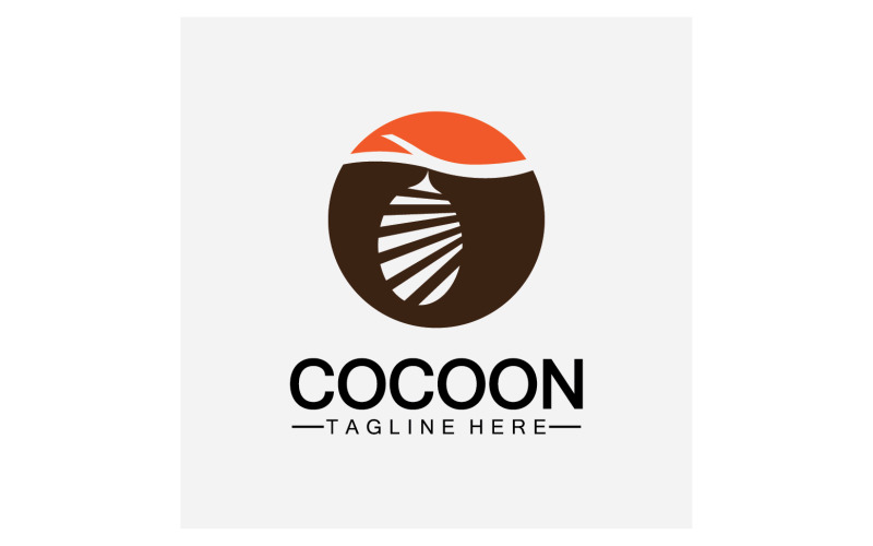 Cocoon pillangó logó ikon vektor v28