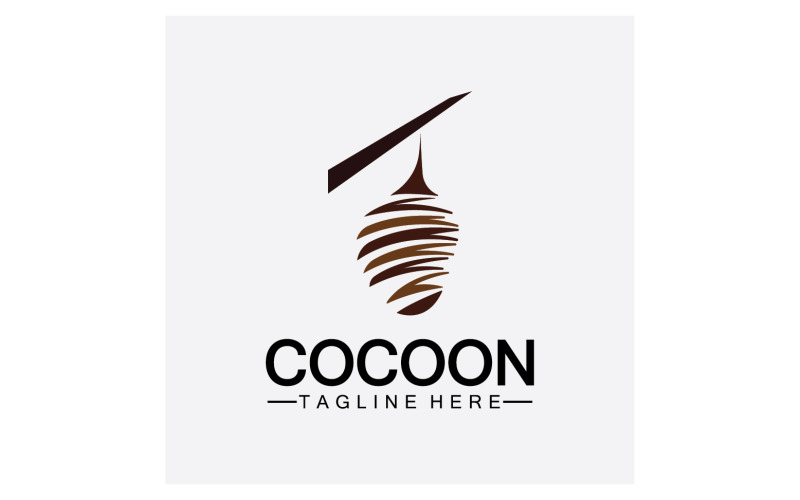 Icona del logo della farfalla bozzolo vettoriale v20
