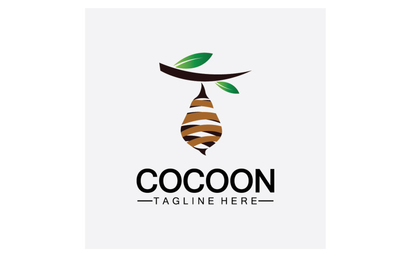 Icona logo farfalla bozzolo vettoriale v13