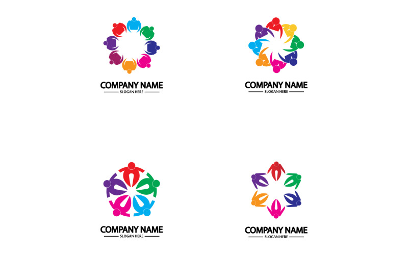 Teamgroep vriend gemeenschapslogo v34