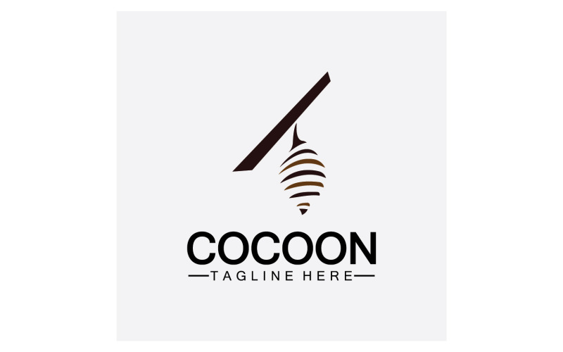 Vetor de ícone do logotipo da borboleta Cocoon v15