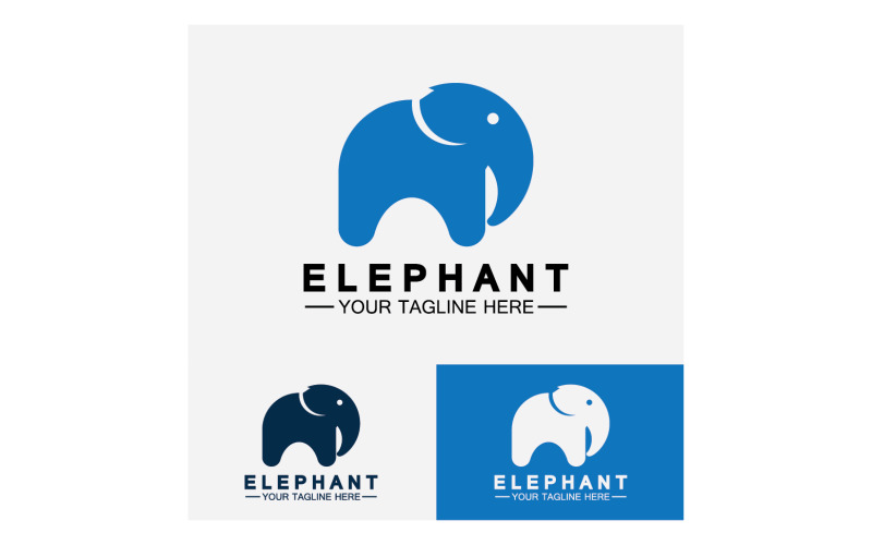 Elefánt állatok logó vektor v20